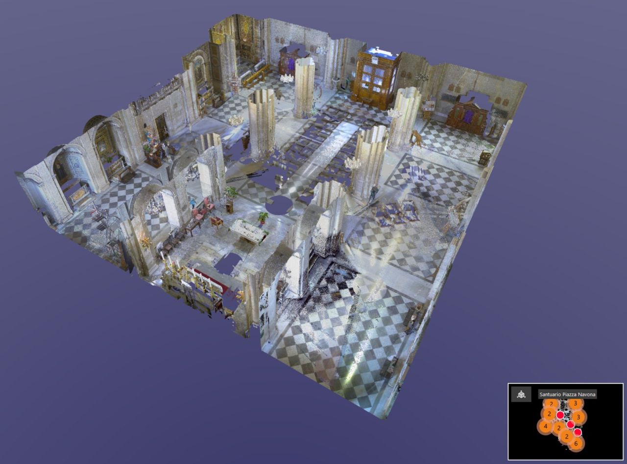 Modello 3D sezione volumetrica dello stato di fatto