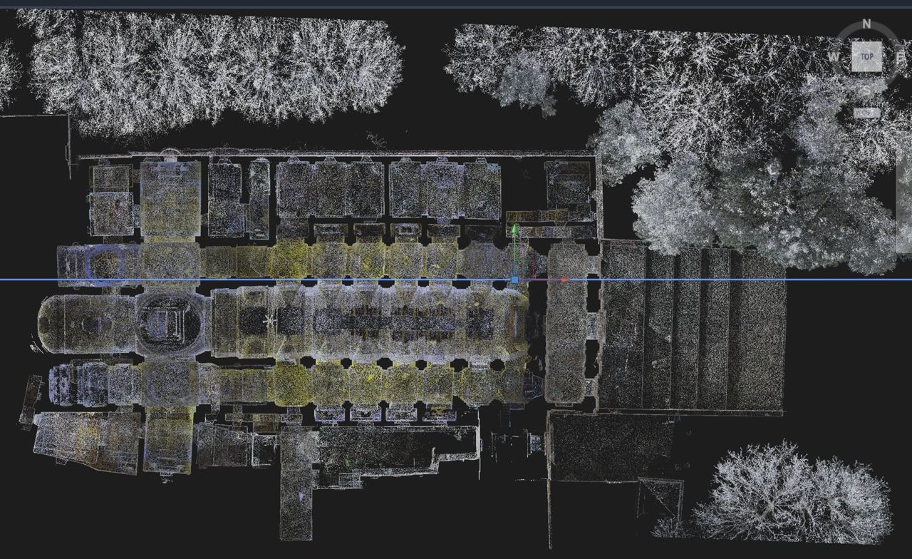 Pianta CAD dal rilievo laser scanner